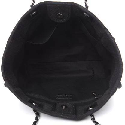 Chanel Lurex Boucle Small Deauville Tote Black 5 of 11