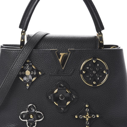 Louis Vuitton Taurillon Metallic Flowers Capucines PM Black 8 of 8