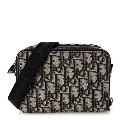 Christian Dior Oblique Pouch Navy Blue 1 of 10
