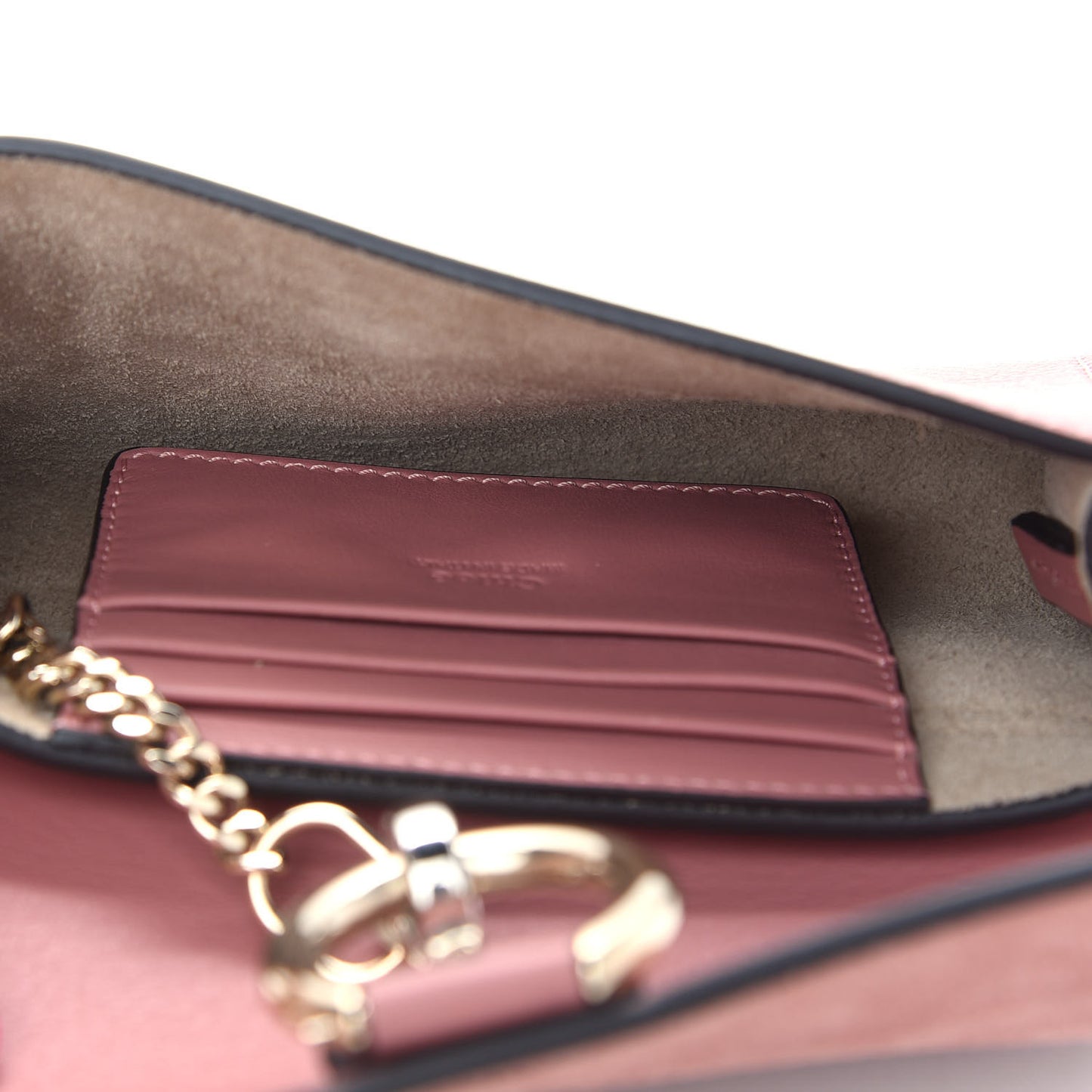 Suede Calfskin Mini Faye Shoulder Bag Washed Pink