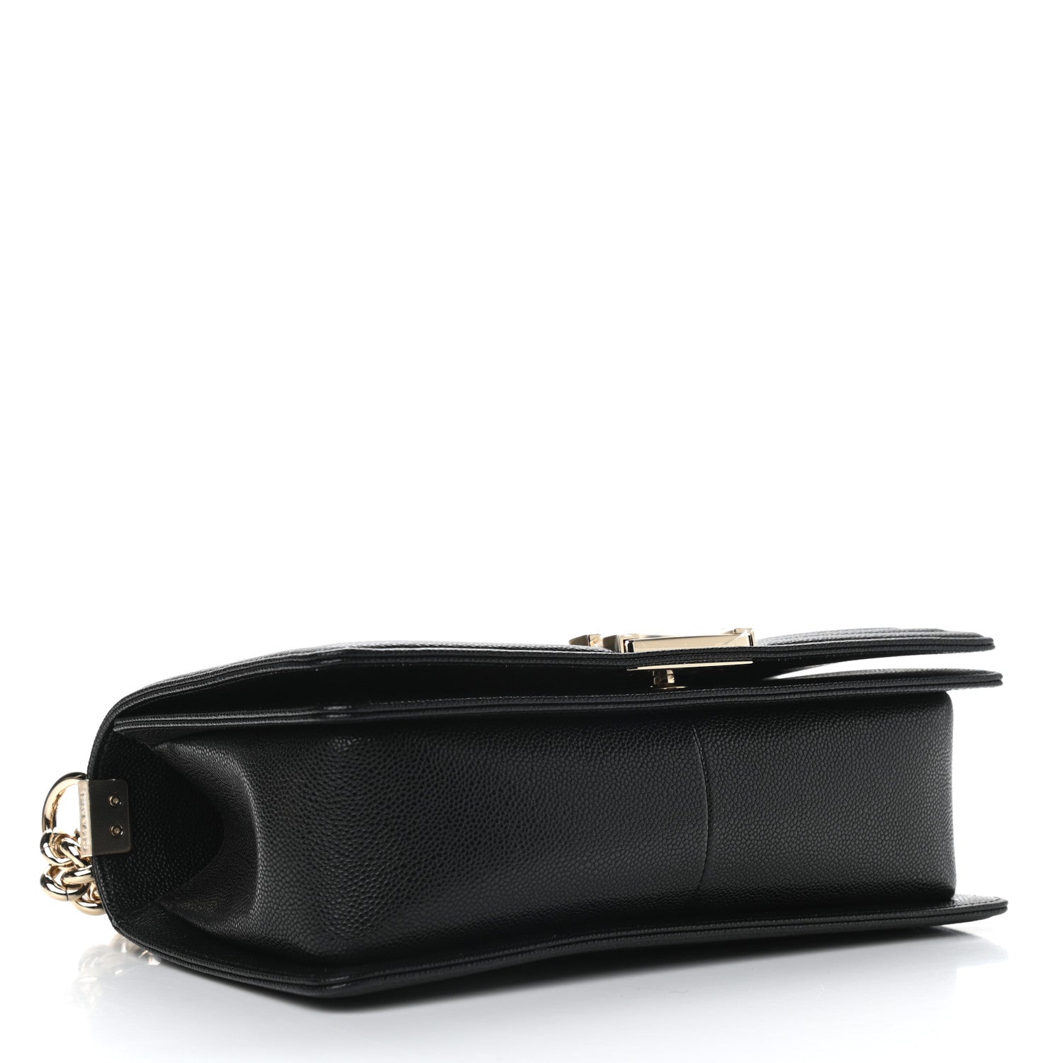 Chanel Caviar Chevron Quilted Medium Boy Flap Black 4 of 9