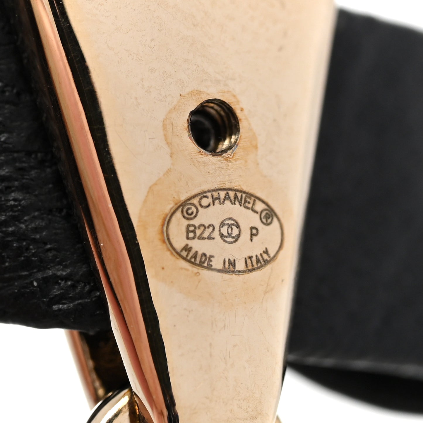 Lambskin CC Heart Choker Necklace Black