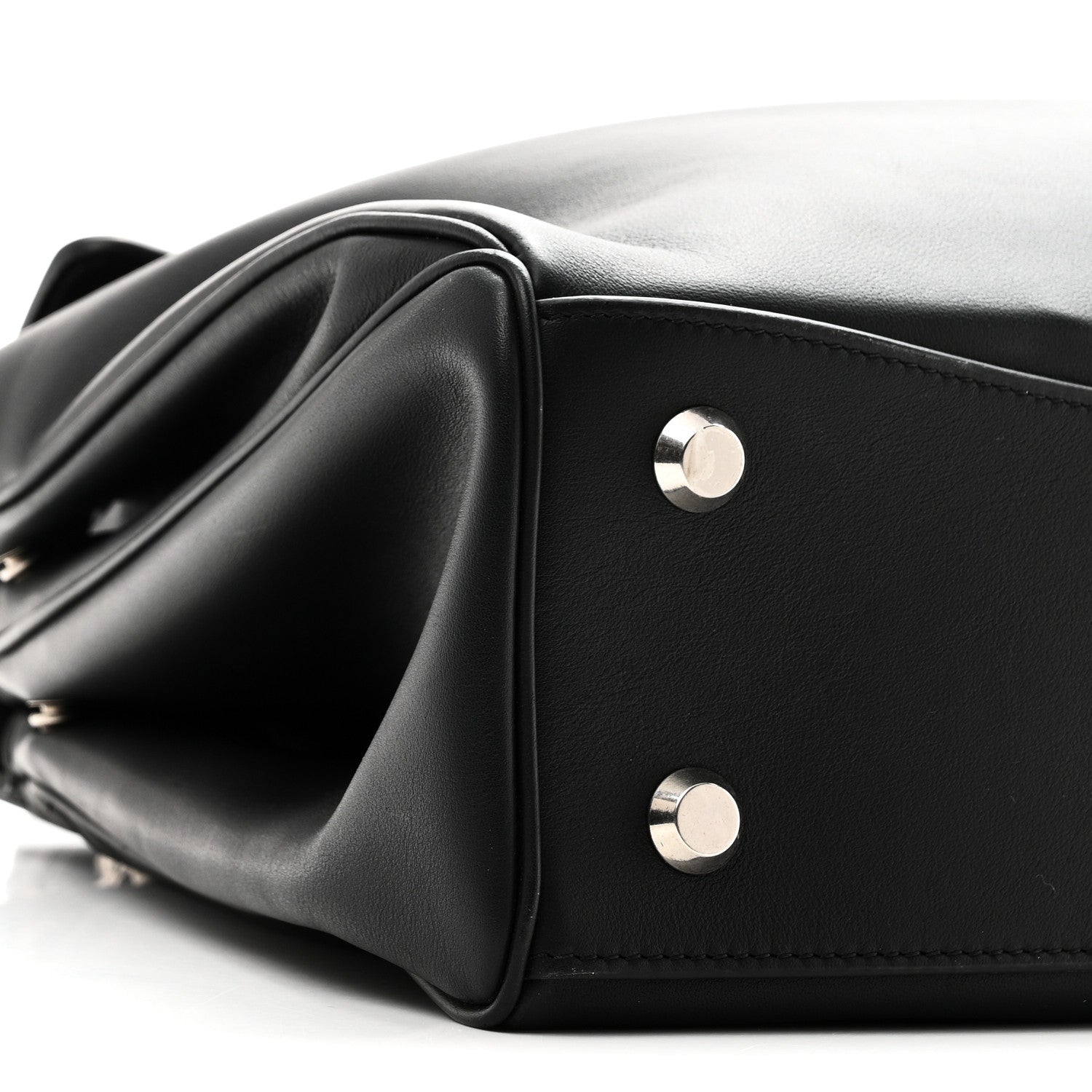 Balenciaga Natural Smooth Calfskin Medium Rodeo Top Handle Handbag Black 8 of 9