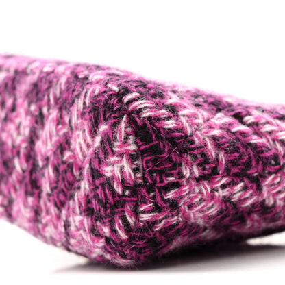 Chanel Tweed Quilted Mini Clutch With Chain Purple 10 of 12