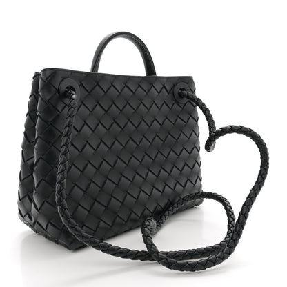 Bottega Veneta Nappa Intrecciato Small Andiamo Shoulder Bag Black 3 of 10