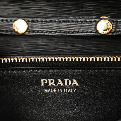 Prada Vitello Move Metal Oro Chain Wallet Black 7 of 10
