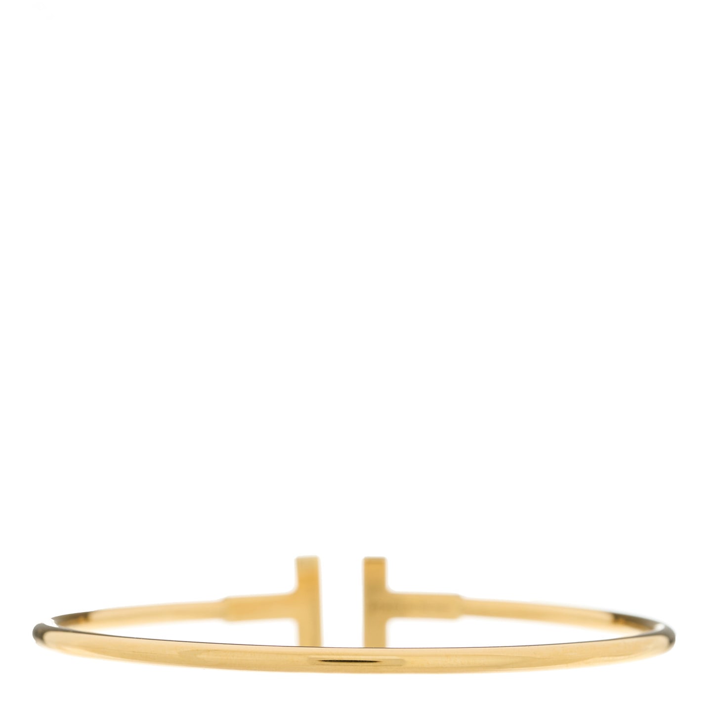 18K Yellow Gold Diamond T Wire Bracelet