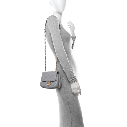 Chanel Lambskin Quilted Mini Flap Light Grey 2 of 11