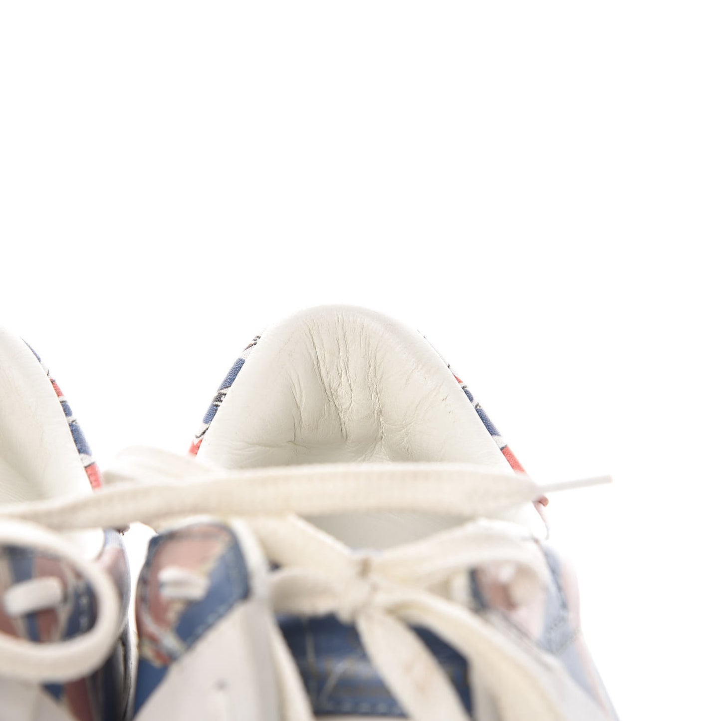 Calfskin Japanese Bird Print Rockstud Open Sneakers 39