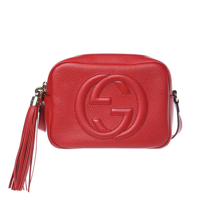 Gucci Pebbled Calfskin Small Soho Disco Bag Tabasco Red 1 of 15