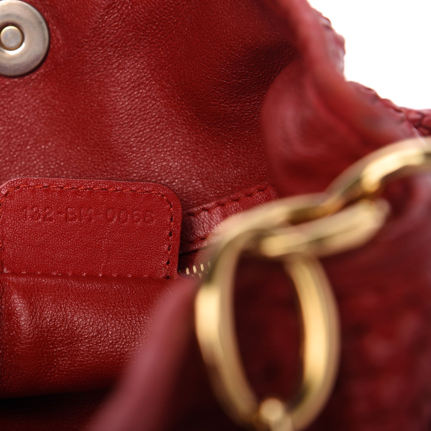 Lambskin Woven Dior Soft Hobo Rouge Moyen