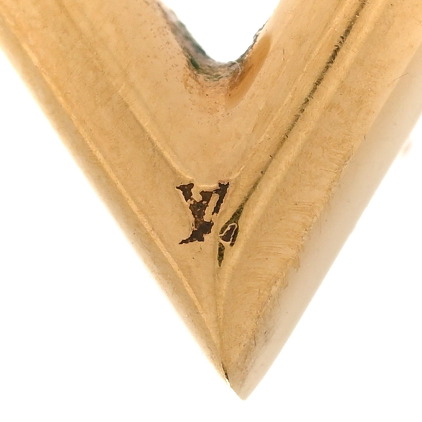 Brass Essential V Stud Earrings Gold