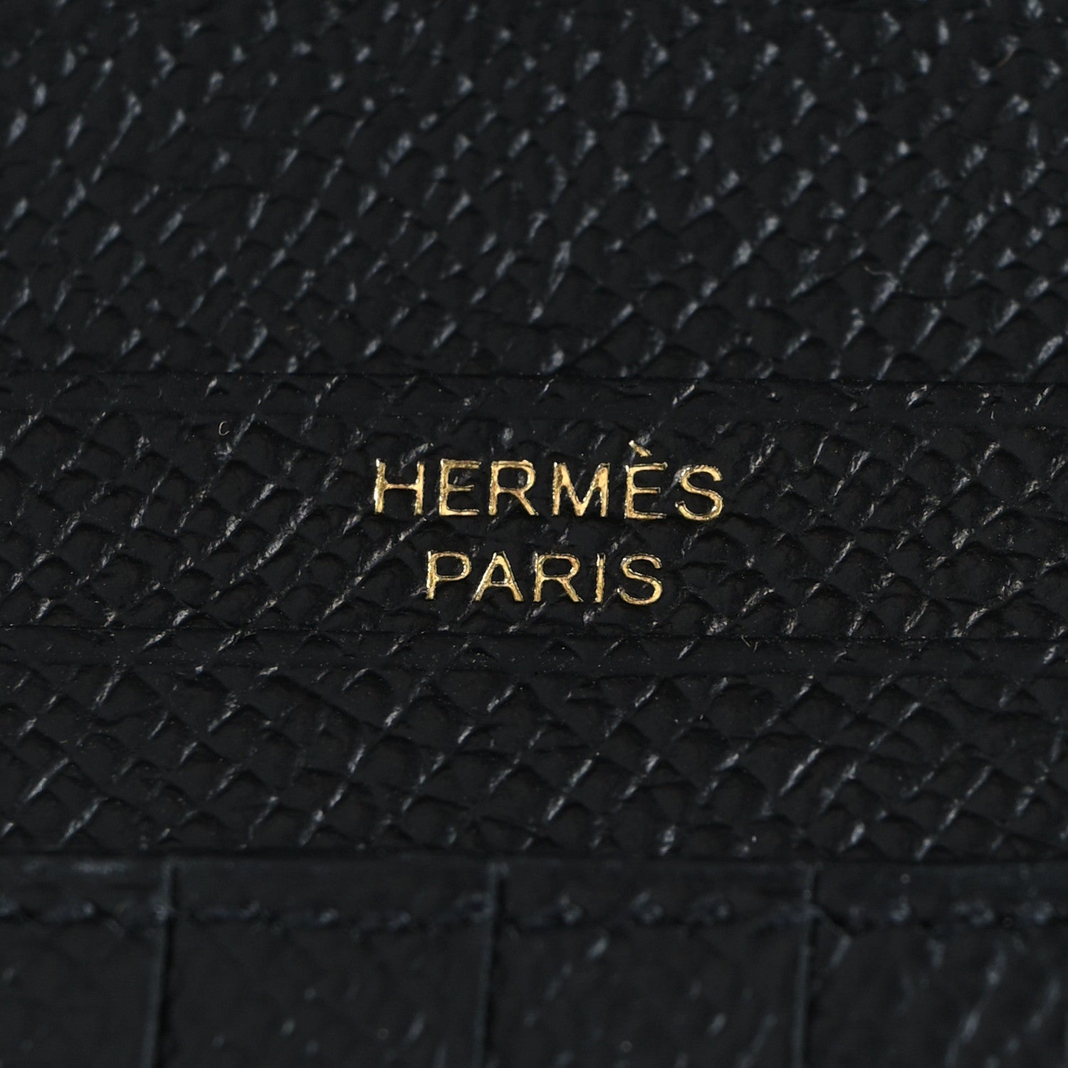 Hermes Epsom Bearn Compact Wallet Black 7 of 9