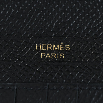 Hermes Epsom Bearn Compact Wallet Black 7 of 9