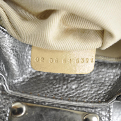 Chloe Leather Paddington Satchel Metallic Silver 8 of 9