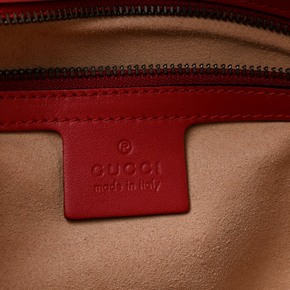 Gucci Calfskin Matelasse Small GG Marmont Shoulder Bag Hibiscus Red 6 of 10