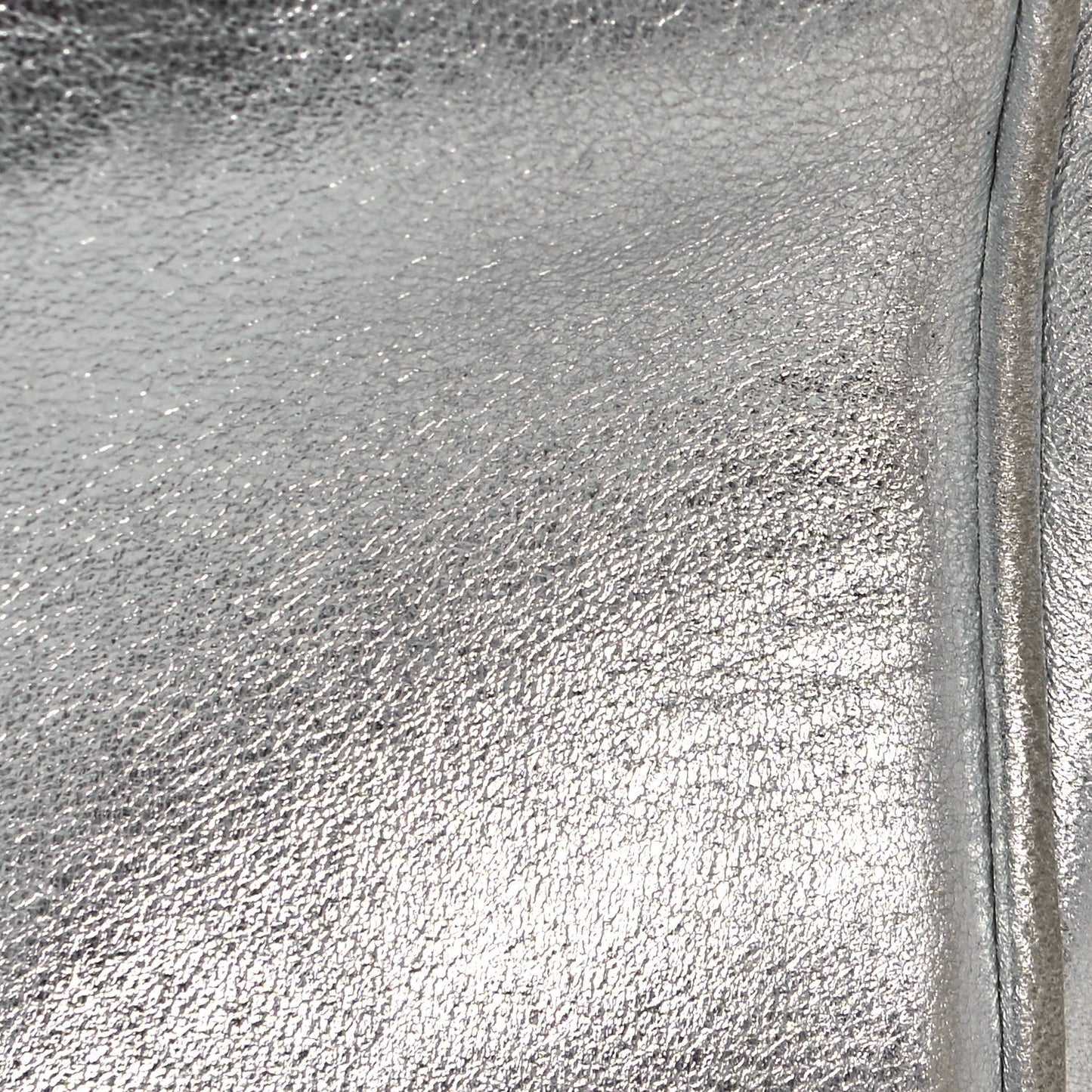 Metallic Calfskin Classic Toy Duffle Silver