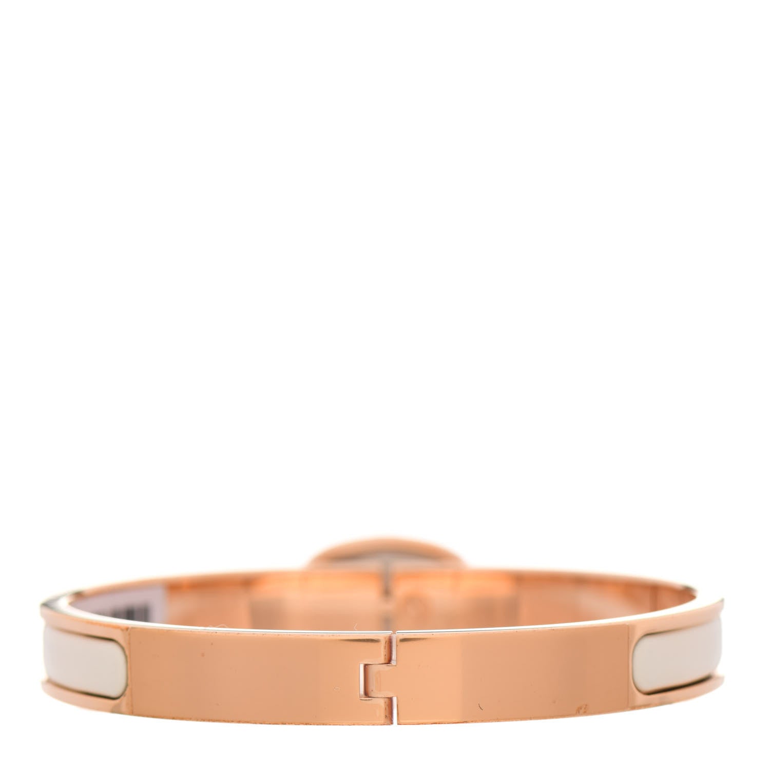 Hermes Enamel Mini Clic Chaine d'Ancre Bracelet GM Creme 2 of 5