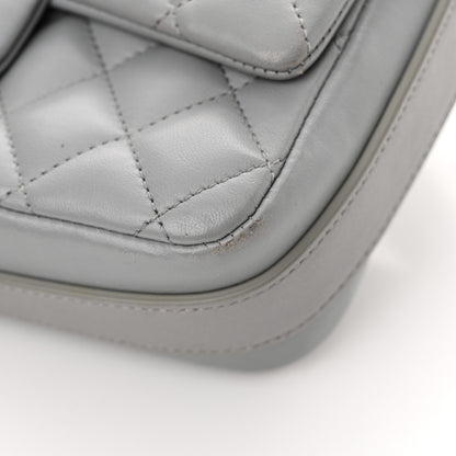 Chanel Calfskin Quilted Bolero De Chanel Flap Bag Grey 12 of 15