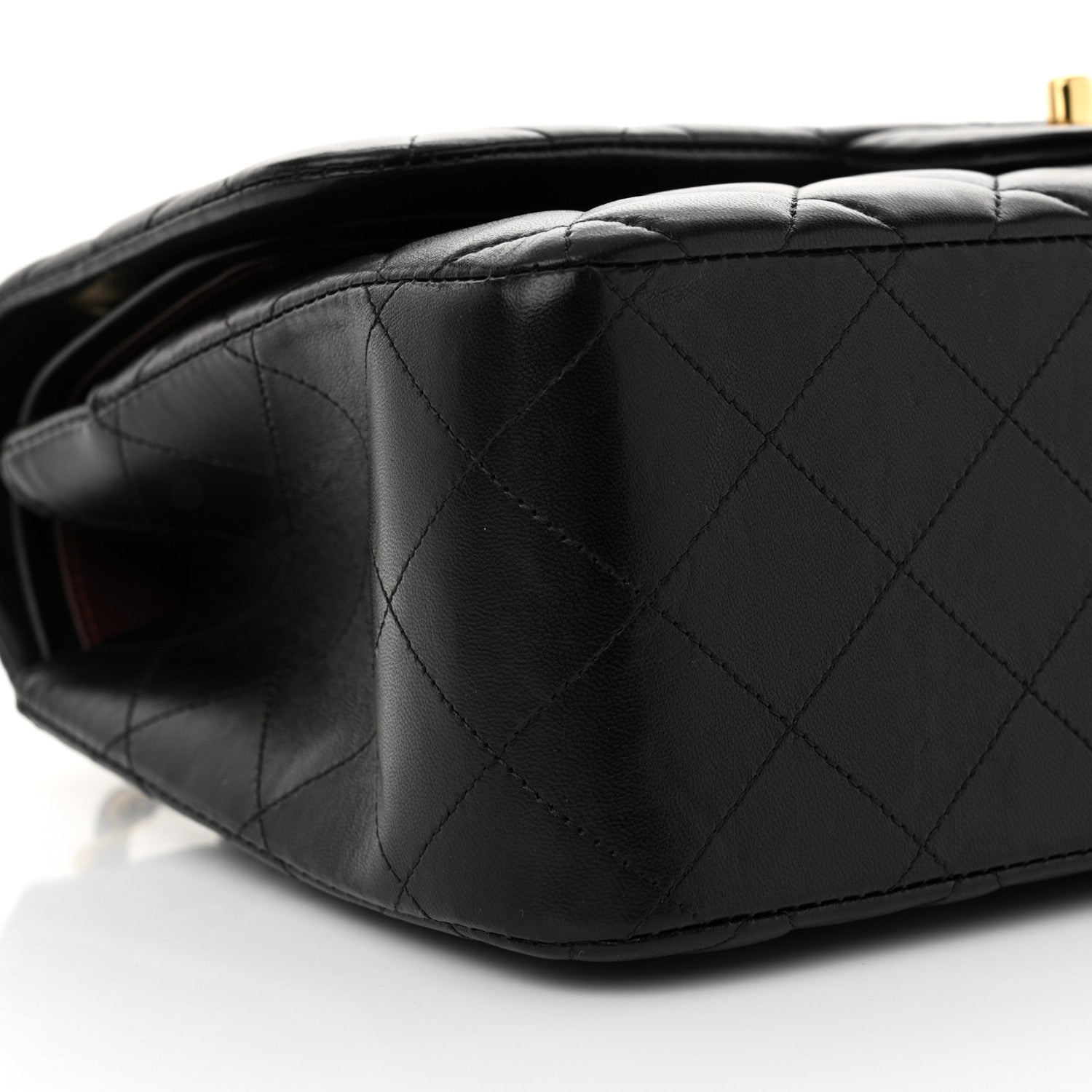 Chanel Lambskin Quilted Jumbo Double Flap Black 9 of 14