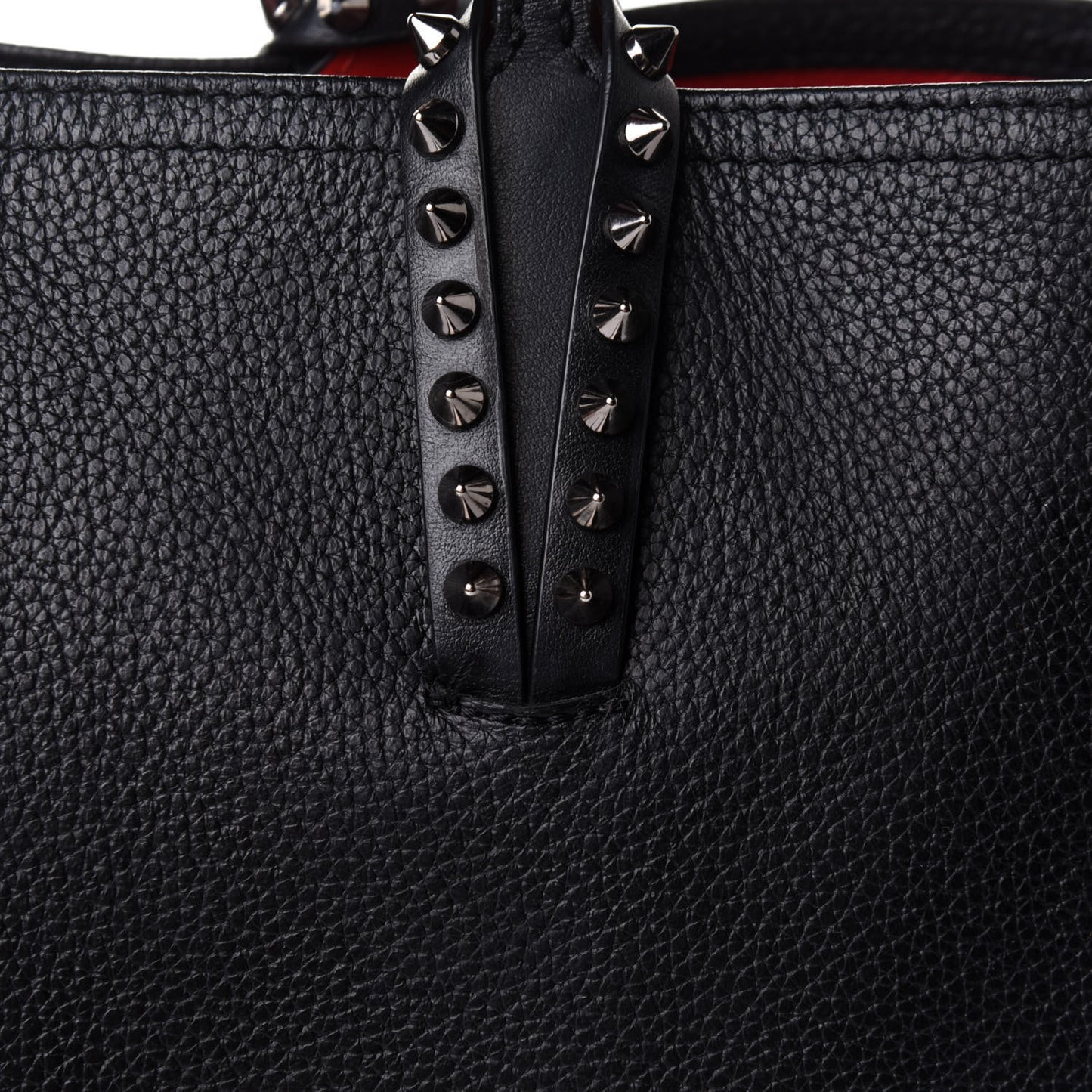 Calfskin Spikes East West Cabata Tote Black