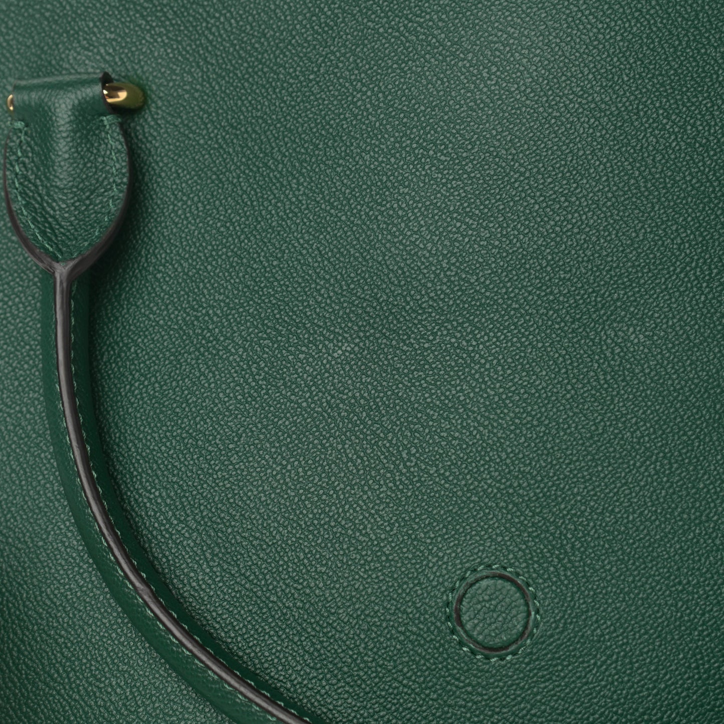 Soft Grain Calfskin Medium Buckle Tote Dark Green