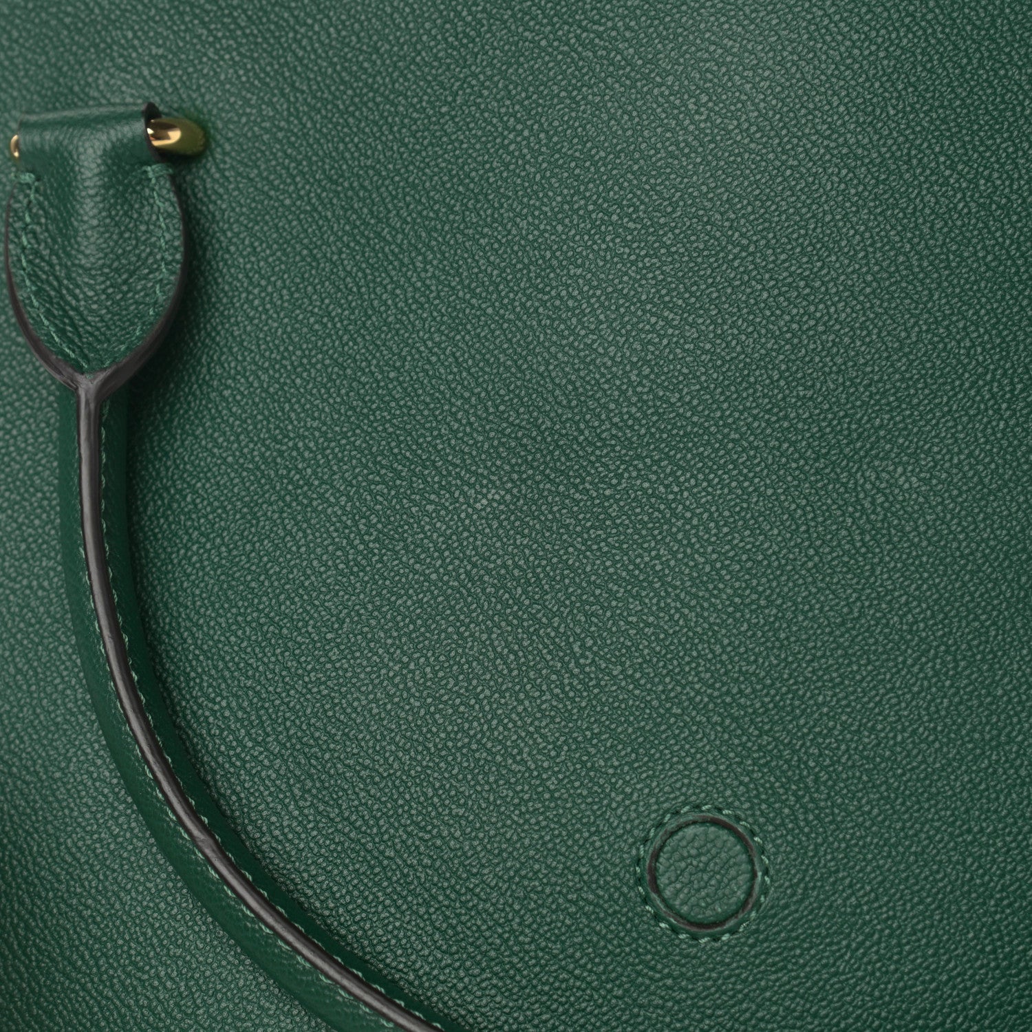Burberry Soft Grain Calfskin Medium Buckle Tote Dark Green 12 of 14