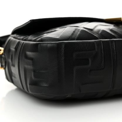 Fendi Nappa FF 1974 Embossed Baguette Black 9 of 11