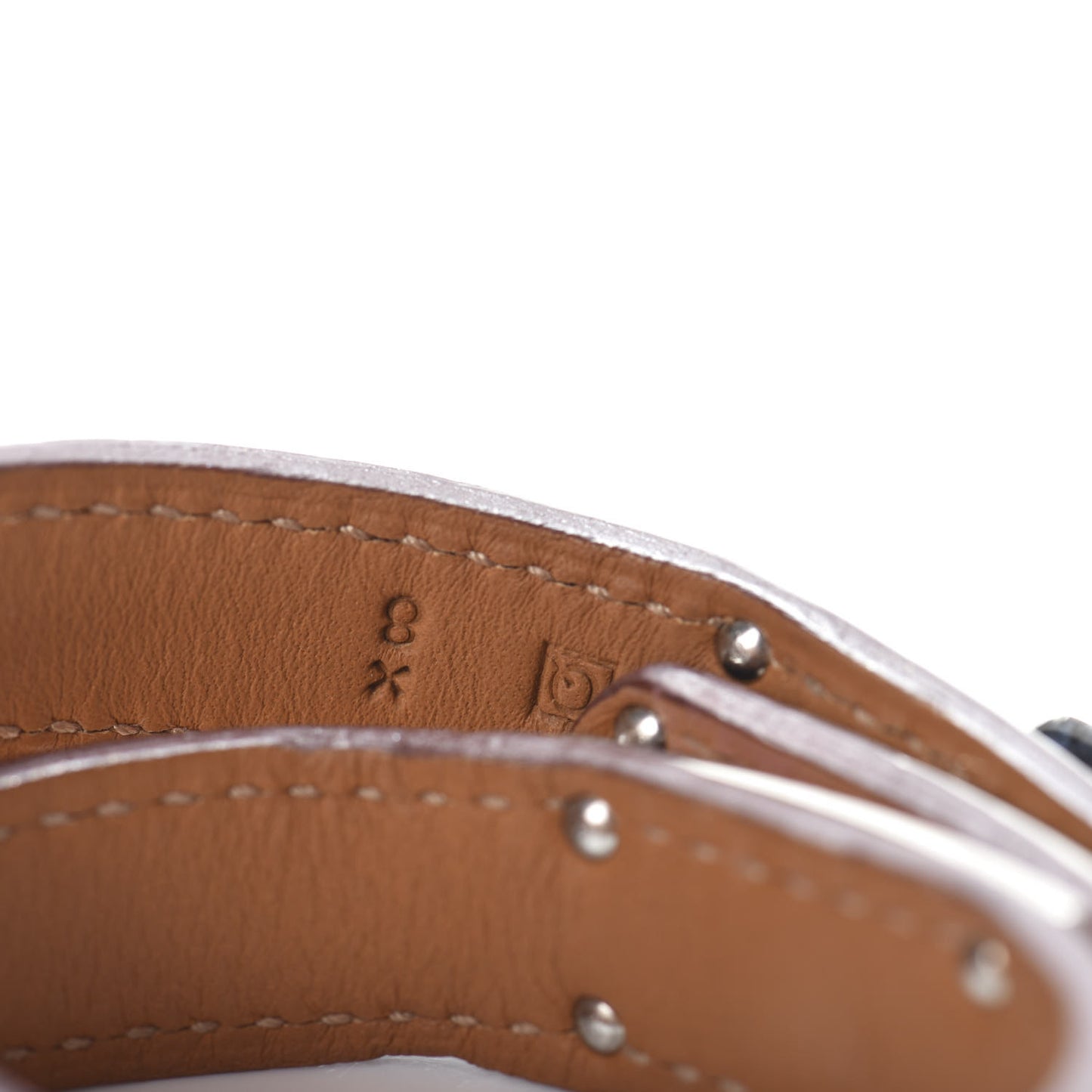 Shiny Alligator Kelly Double Tour Bracelet S