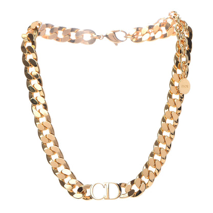 Christian Dior Metal CD Choker Necklace Gold 3 of 6