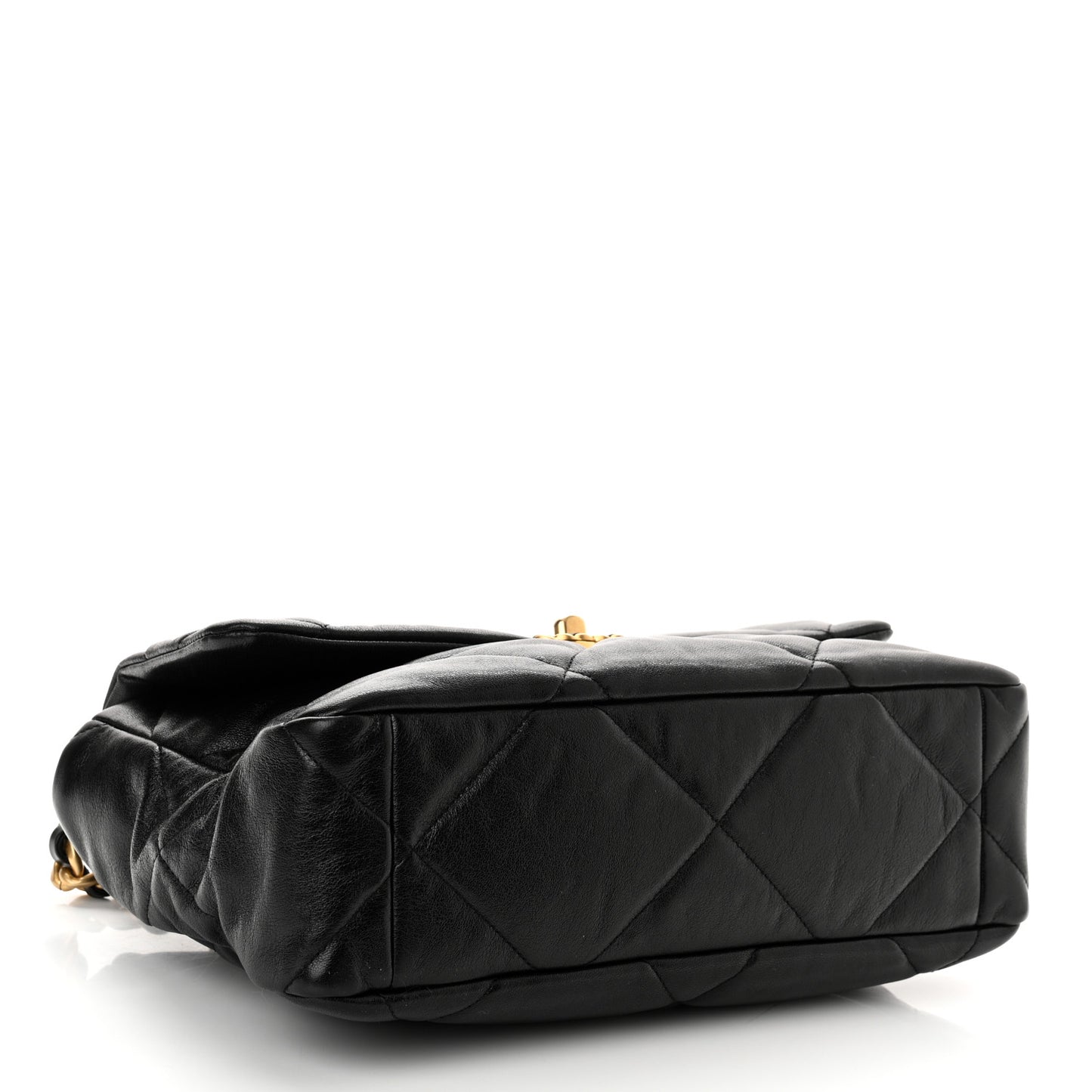 Lambskin Quilted Large Chanel 19 Flap Black