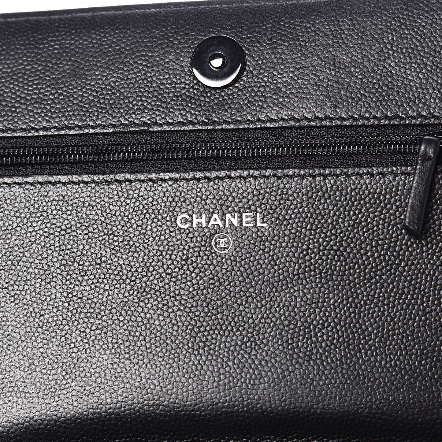Caviar Quilted Boy Wallet On Chain WOC So Black
