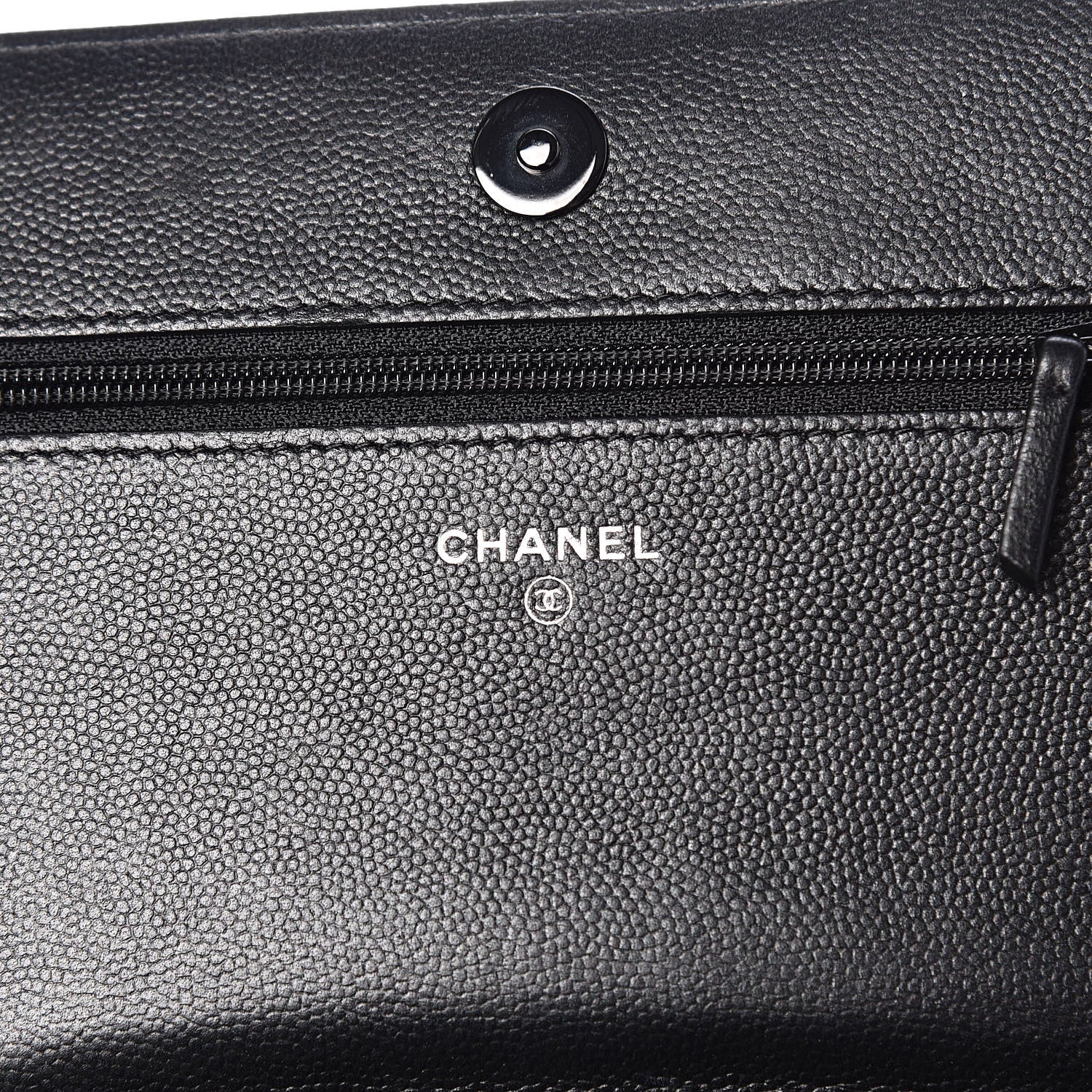 Chanel Caviar Quilted Boy Wallet On Chain WOC So Black 6 of 14