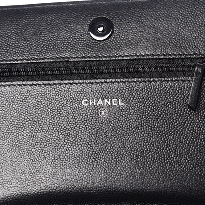 Chanel Caviar Quilted Boy Wallet On Chain WOC So Black 6 of 14