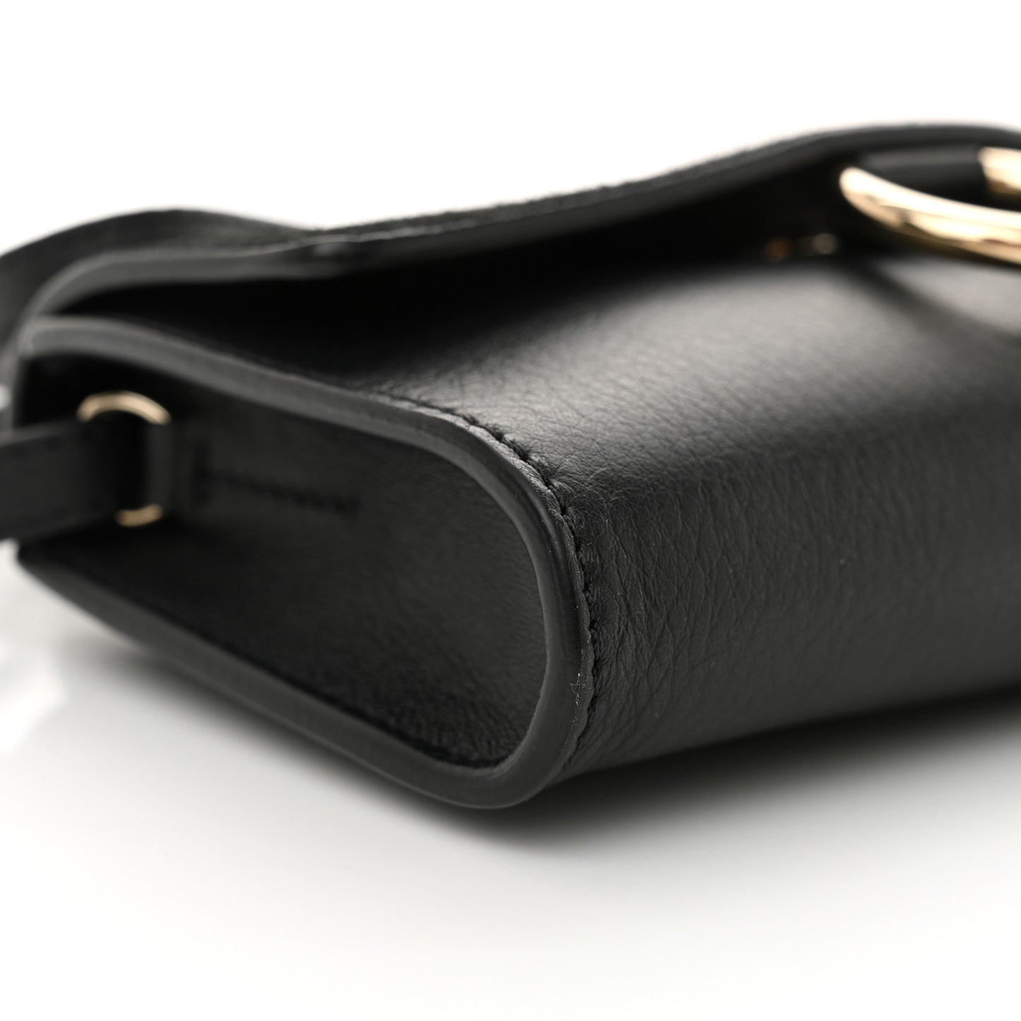 Suede Calfskin Mini Faye Shoulder Bag Black
