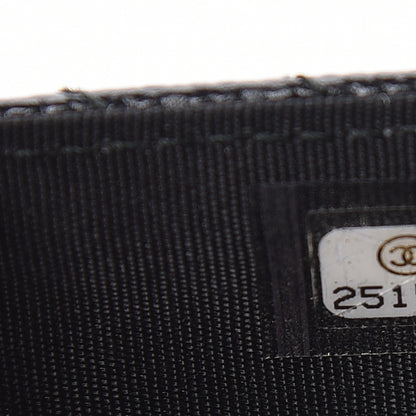 Chanel Caviar Chevron Quilted Boy Flap Card Holder Black 8 of 10