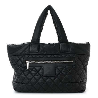 Chanel Nylon Quilted Large Coco Cocoon Tote Black 1 of 21