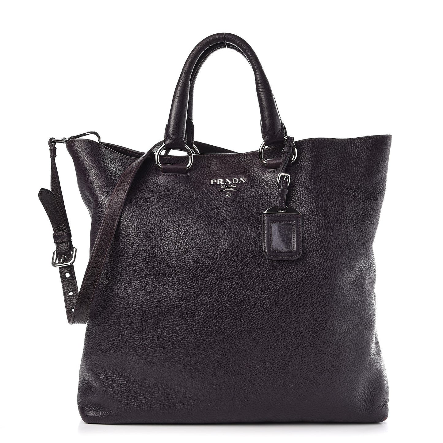 Vitello Daino Tote Purple