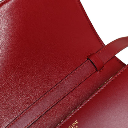Celine Box Calfskin Medium Classic Box Flap Bag Red 10 of 11