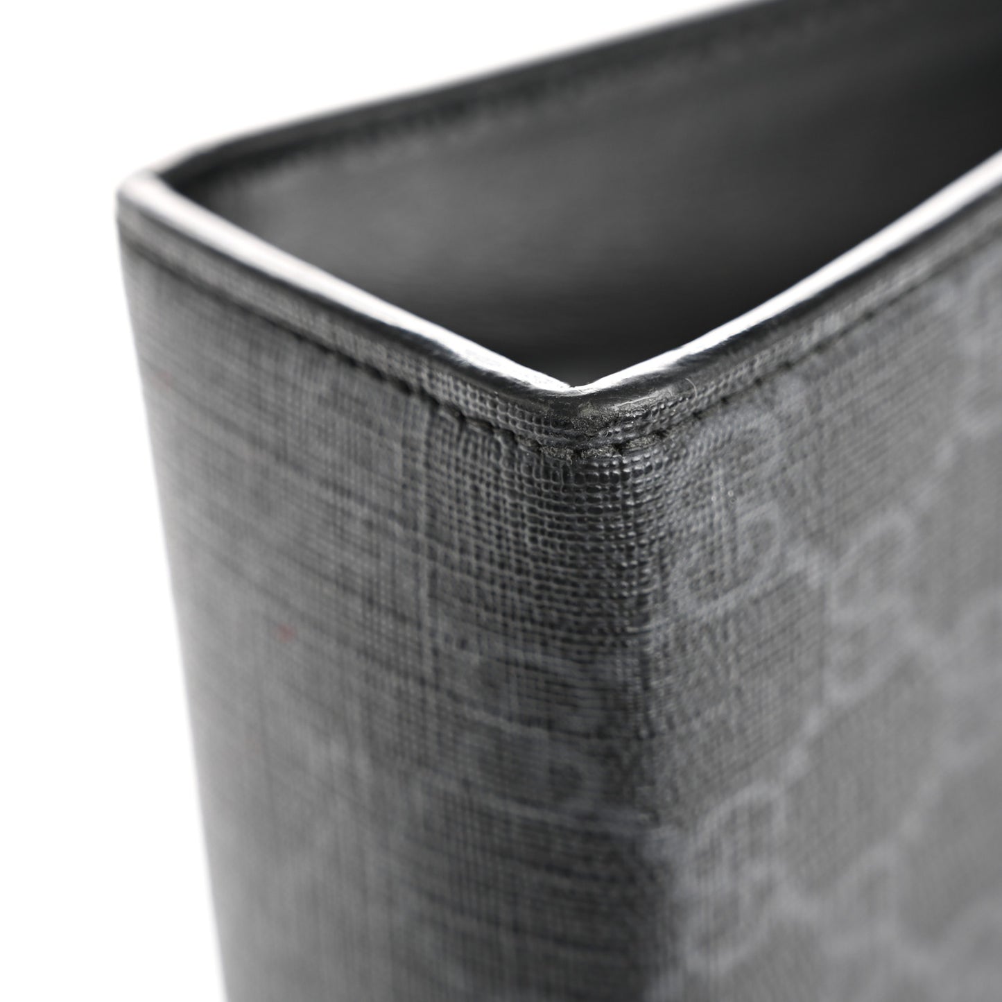GG Supreme Monogram Selleria Calfskin Web New Web Cosmetic Case Black