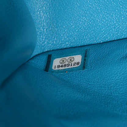 Chanel Patent Quilted Jumbo Double Flap Turquoise Blue 8 of 9