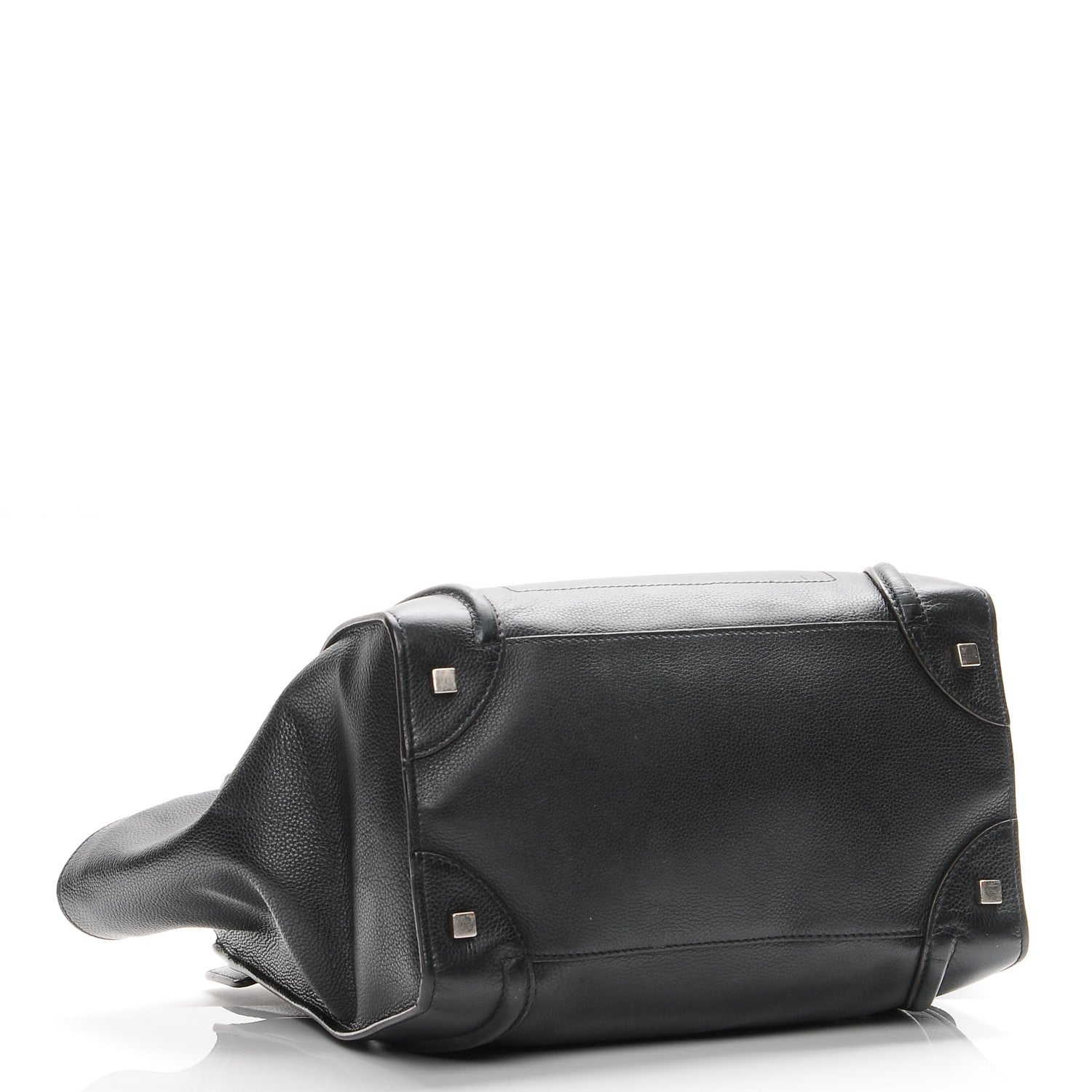 Celine Drummed Calfskin Mini Luggage Black 4 of 7