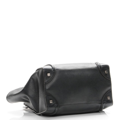 Celine Drummed Calfskin Mini Luggage Black 4 of 7