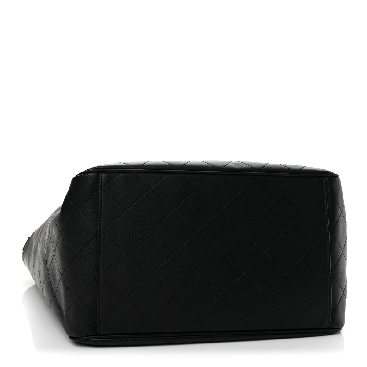 Chanel Calfskin Quilted Large CC Shopping Bag Black 3 of 9