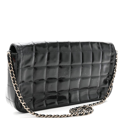 Chanel Patent Quilted East West Chocolate Bar Flap Black 3 of 14