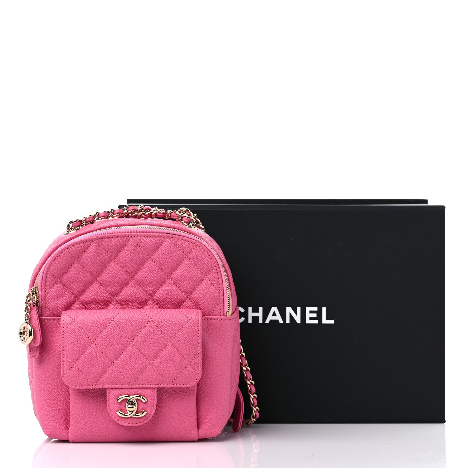 Chanel Caviar Quilted Small CC Day Backpack Pink 12 of 12