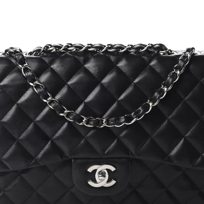 Chanel Lambskin Quilted Jumbo Single Flap Black 11 of 11