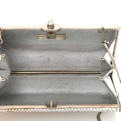 Judith Leiber Swarovski Crystal Minaudiere Clutch Silver 4 of 11