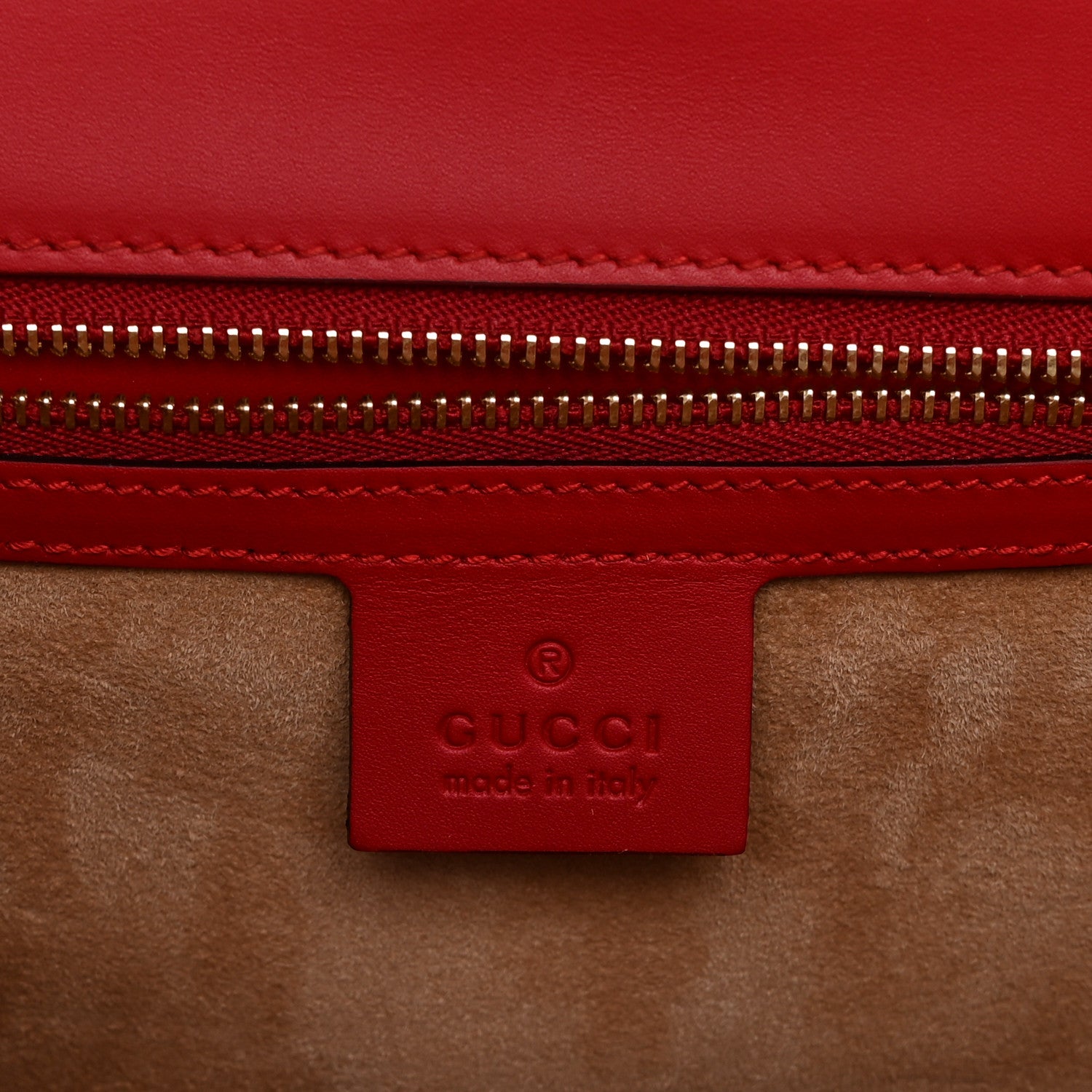 Gucci Calfskin Medium Sylvie Top Handle Bag Hibiscus Red 6 of 10