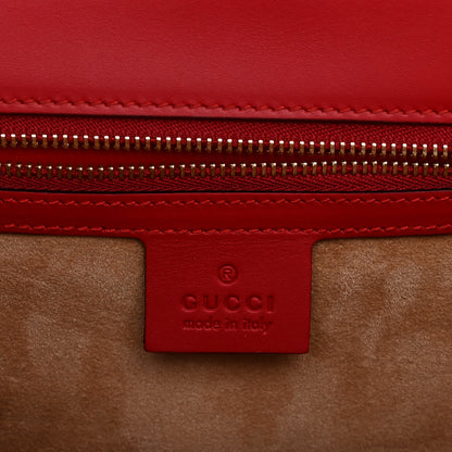 Gucci Calfskin Medium Sylvie Top Handle Bag Hibiscus Red 6 of 10